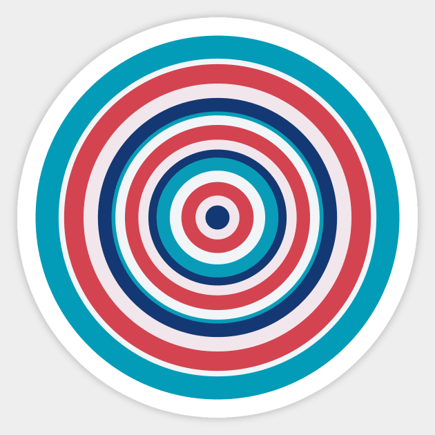 Concentric Circles Sticker by n23tees